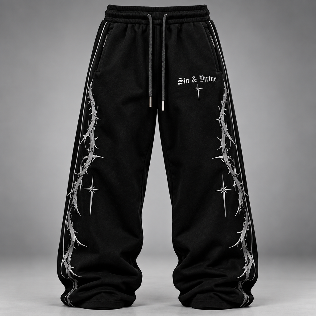 Sin & Virtue Thorn Joggers – Black