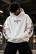 Sin & Virtue Duality Oversized Hoodie – White