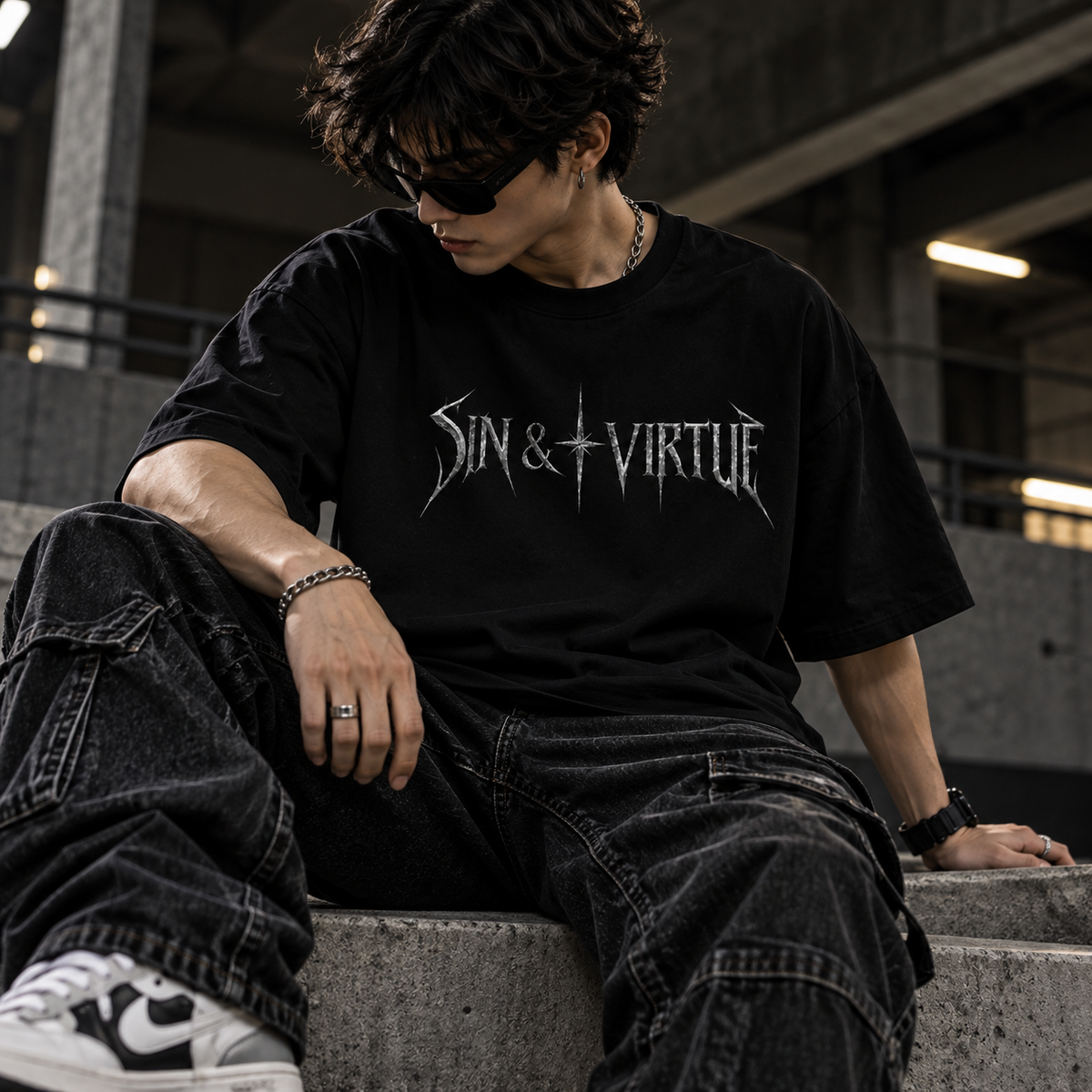 SIN & VIRTUE – Grim Reaper Oversized T-Shirt