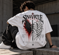 Sin & Virtue Embrace The Duality Oversized T-Shirt – White