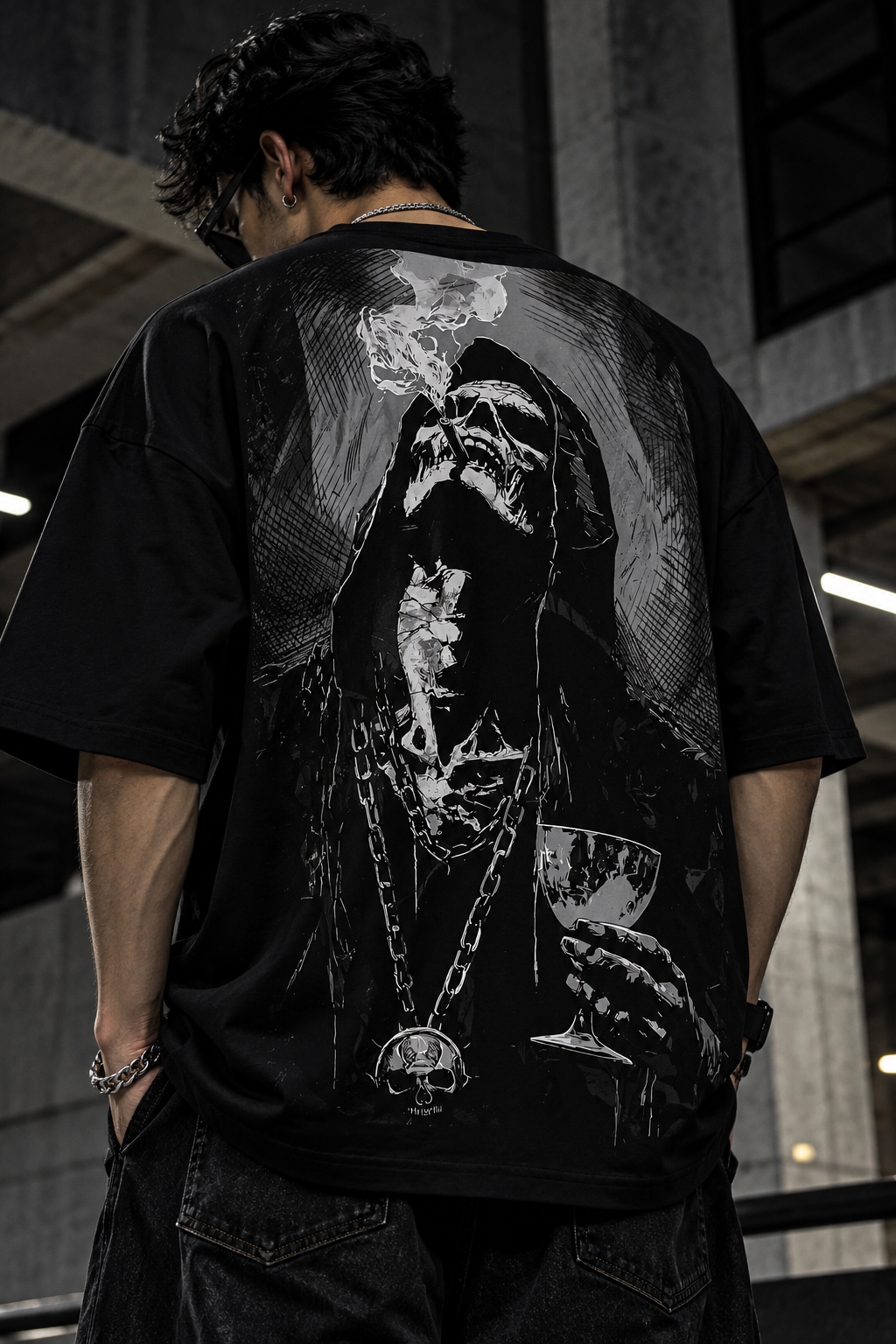 SIN & VIRTUE – Grim Reaper Oversized T-Shirt