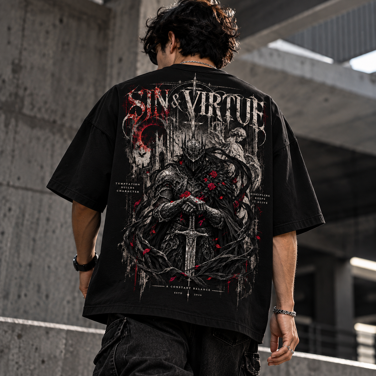 SIN & VIRTUE – The Constant Balance Oversized T-Shirt